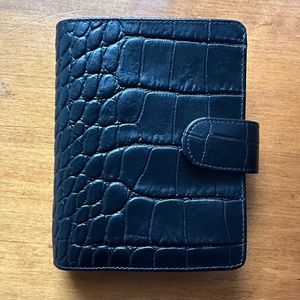 Filofax Classic Croc Pocket Leather Organizer